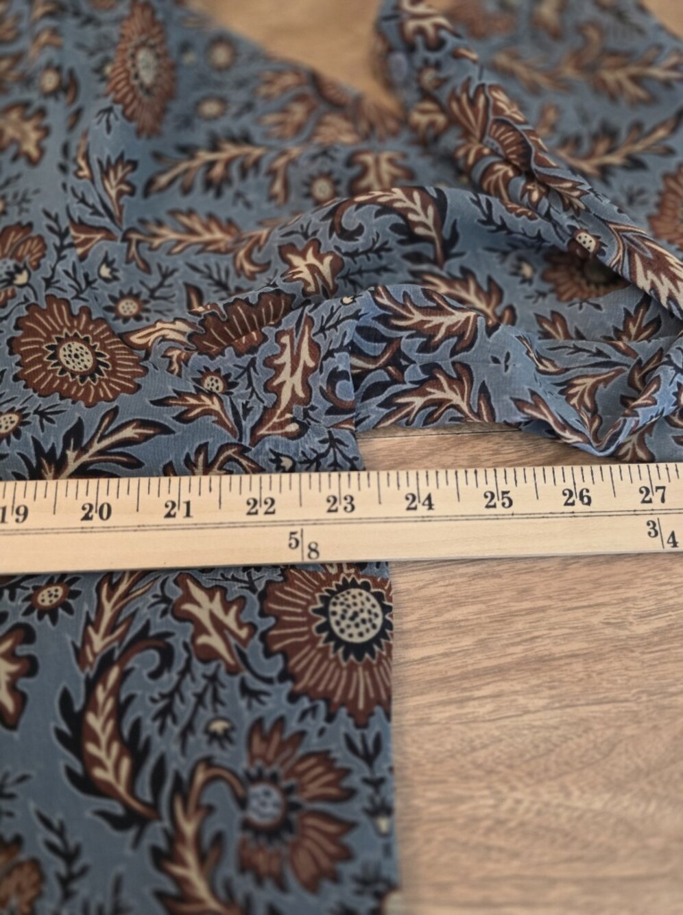 Cabi Blue Floral Lined Tunic Dress XL Long Sleeve Boho - Picture 10 of 12